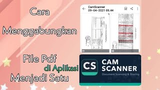 How to combine PDF files into one in the CamScanner application screenshot 3