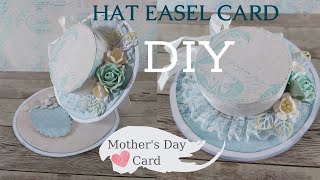 Hat Easel Card Tutorial**FREE DOWNLOAD TEMPLATES|Marina Manioti