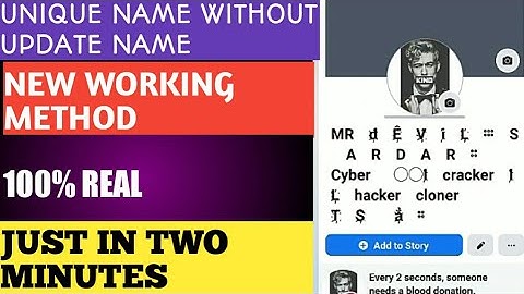 HOW TO MAKE UNIQUE NAME FACEBOOK ACCOUNT WITHOUT UPDATE