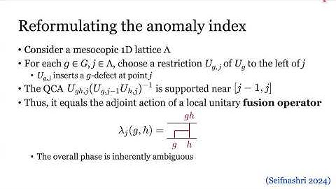 Symmetry Seminar: Wilbur Shirley: Anomalies, Gauging and Onsiteablity