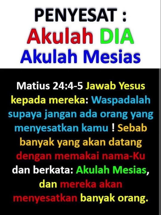 Banyak Penyesatan Atas Nama YESUS