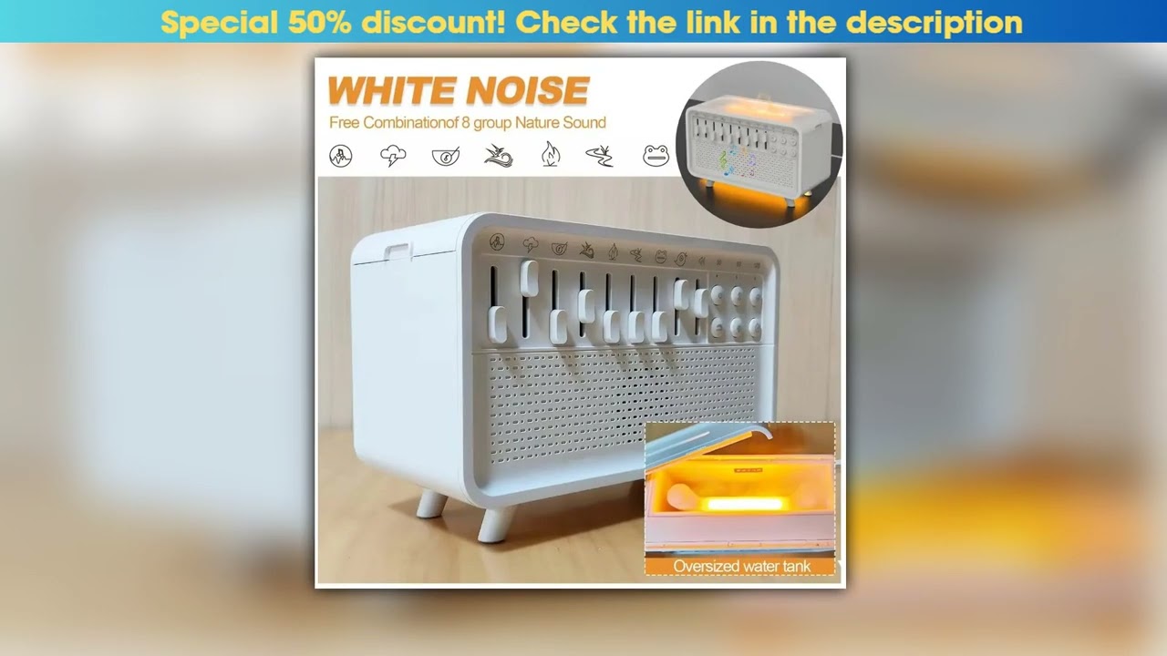 4 in 1 HIFI Bluetooth Speaker LED White Noise Speaker White Noise Sleep Aid Night Light Humidifier