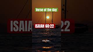 VERSE OF THE DAY #faith #bibleverse # Isaiah 60:22# shorts