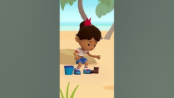 Picking Up Trash on the Beach! 🚮🏖️ | Leo the Wildlife Ranger | #shorts #animals #fun
