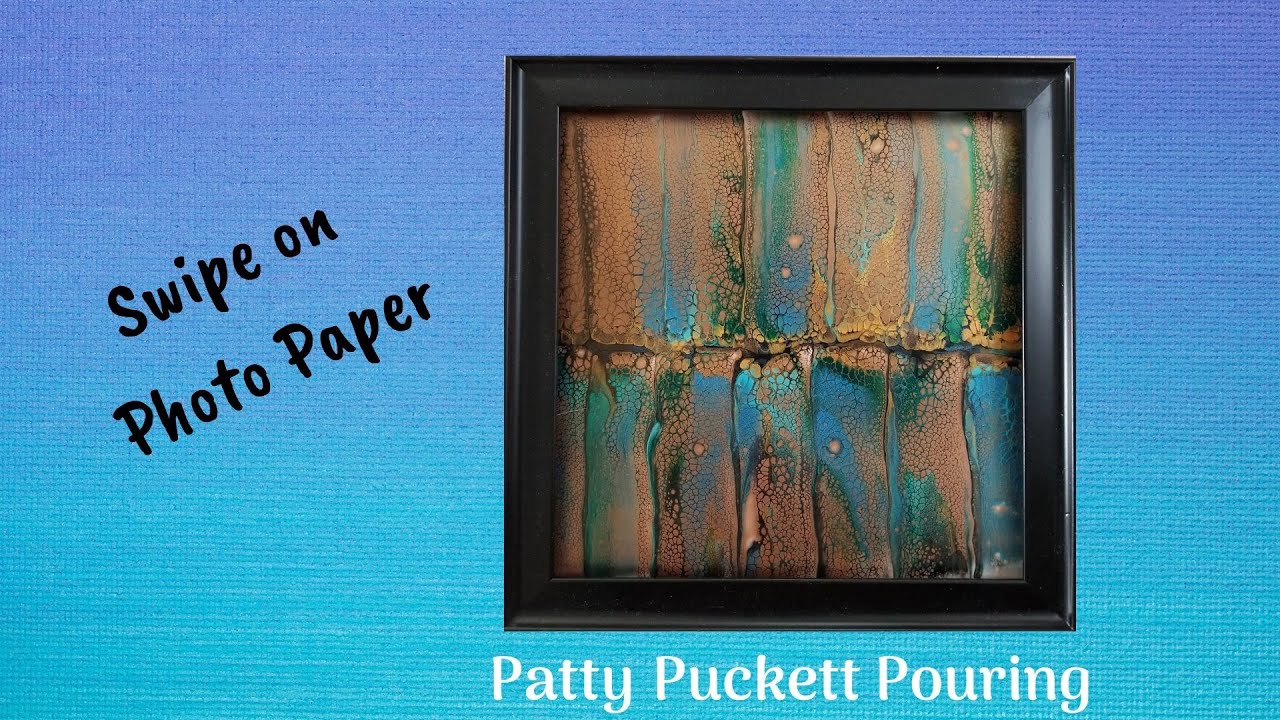 Middle Swipe on Photo Paper 🎨 Australian Floetrol on USA Floetrol 🎨 Fluid Art