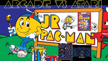 Jr. Pac-Man Arcade Original VS Atari 2600 - Sinistermoon
