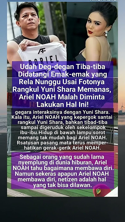 #arielnoah #yunishara #videoshort #youtubeshorts #artis
