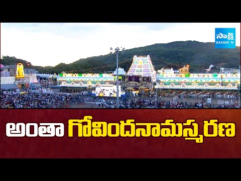 Tirumala Garuda Seva 2025: అంతా గోవిందనామస్మరణ | Tirumala Mada Vidhulu Drone Visuals | @SakshiTV - SAKSHITV