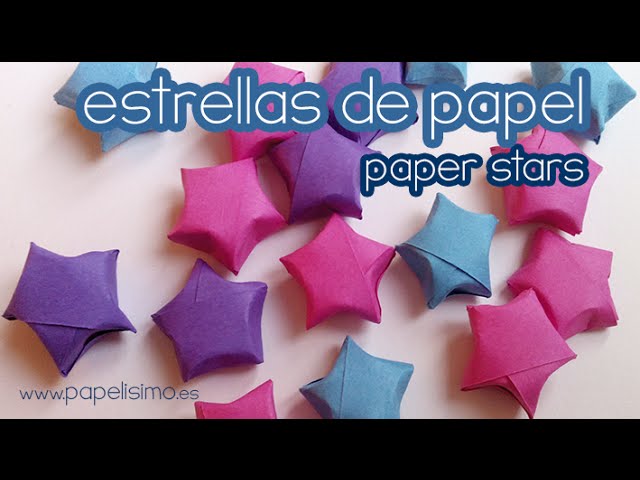 Cómo hacer estrellas de papel pequeñas - YouTube