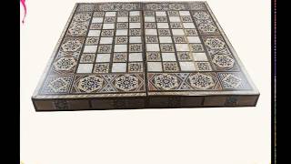Chess/Backgammon Board, 50 cm/20 inch Chess Backgammon Classic