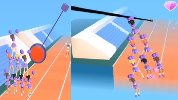 Cheerleader Run 3D part 2 - all levels walkthrough gameplay - Android and ios