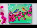 STEP By STEP Birds Painting for Beginners and Tips on Acrylic Painting