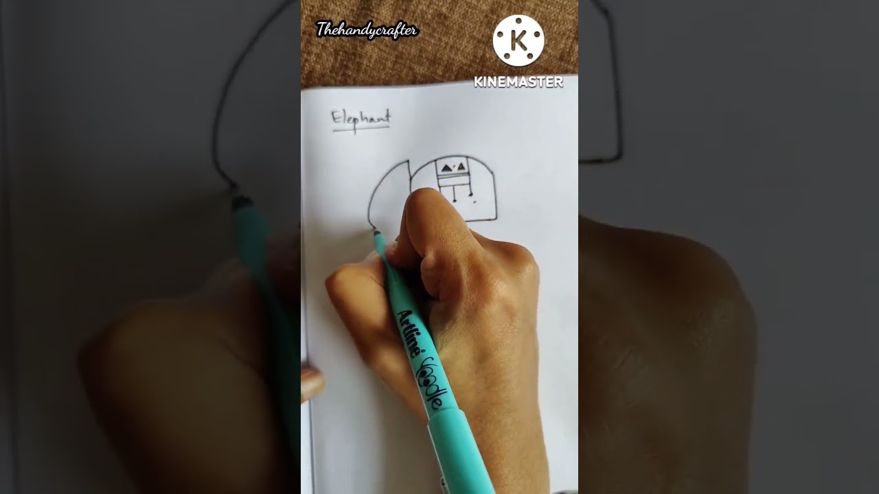 Warli art - Elephant tutorial for beginners 