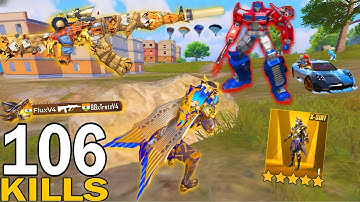 106 KILLS!!🔥SUPER AGGRESSIVE RUSH GAMEPLAY in NEW SEASON😍SAMSUNG,A7,A8,J4,15,J6,17,J2,J3,XS,A3,A4,A5