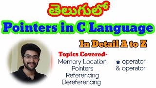 Pointers in C in Telugu | * operator & operator | Vamsi Bhavani | Full Pointers in telugu in detail