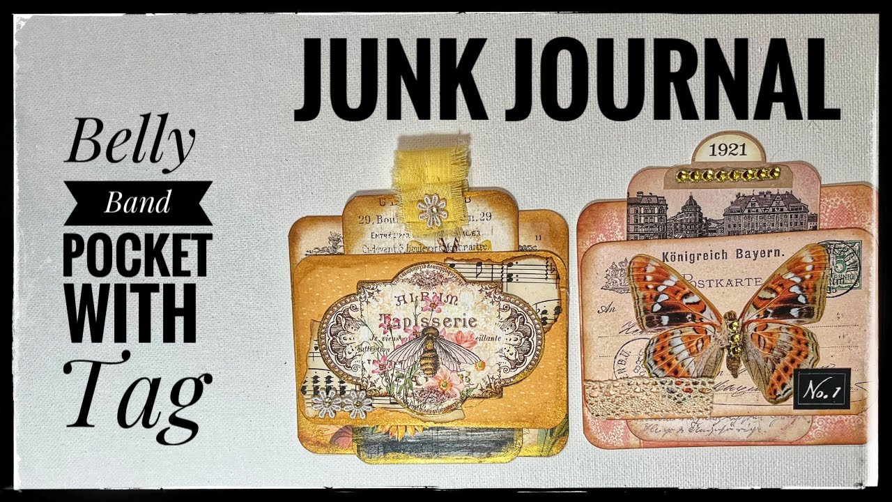 Junk Journal -  Belly Band Pocket With Tag