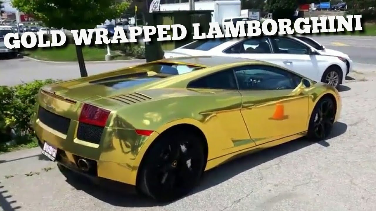 GOLD Wrapped Lamborghini Gallardo - YouTube