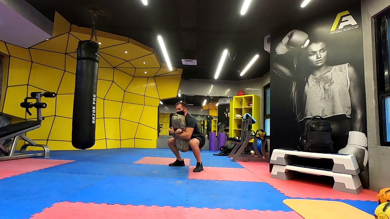 Exercise Library - Bear hug jump squat - YouTube