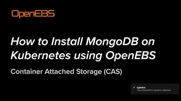 How to Install MongoDB on Kubernetes using OpenEBS - Container Attached Storage