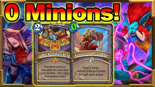 My New 0 Minions Mage Deck Is Beyond Broken! Will Deck of Lunacy Get Nerf? Barrens | Hearthstone