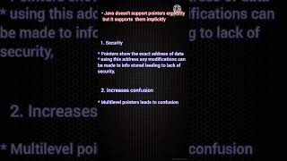 why Pointers are not in java Guide