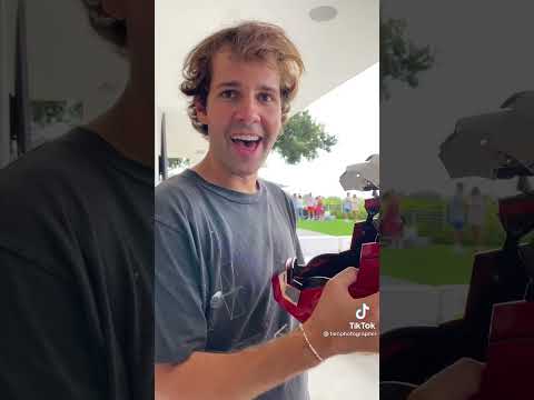 David Dobrik Surprised With Iron Man Helmet