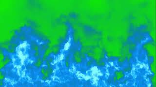 Blue Flames Green Screen