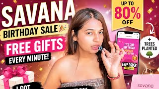 I opened Savana “just to browse” and somehow my order became FREE 👀🎂 #savana #freedress 