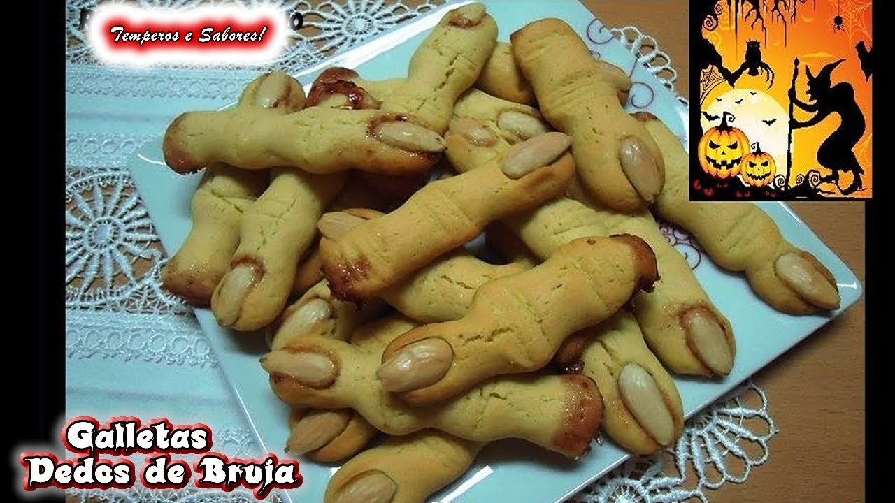 GALLETAS DEDOS DE BRUJA para Halloween, super fáciles y divinas
