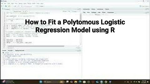 How to Fit a Polytomous Logistic Regression Model using R #r #polytomousregression