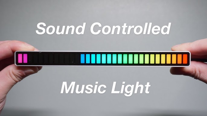 RGB colorful LED music rhythm light voice control pickup light USB