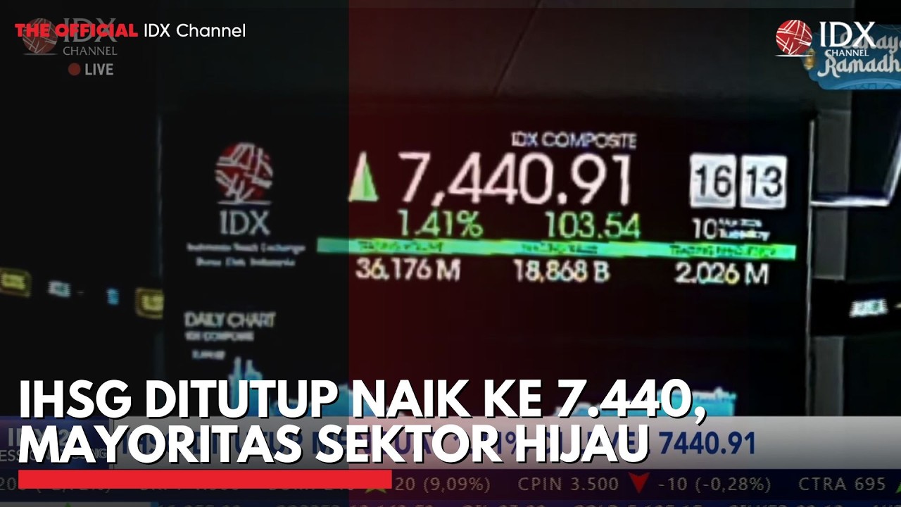 IHSG Ditutup Naik ke 7.440, Mayoritas Sektor Hijau | 2ND SESSION CLOSING