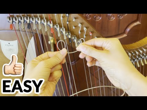 How to replace broken harp string | Easy