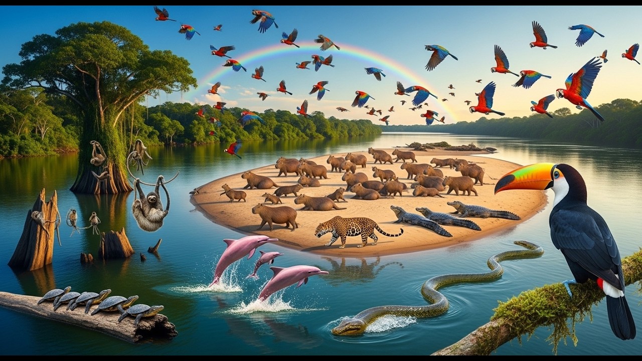 Amazon Jungle 4K: Rare Birds, Monkeys & Wildlife with Relaxing Nature Sounds