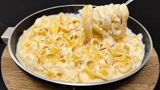 The most delicious and easiest recipe for homemade creamy pasta! I can cook it every day!