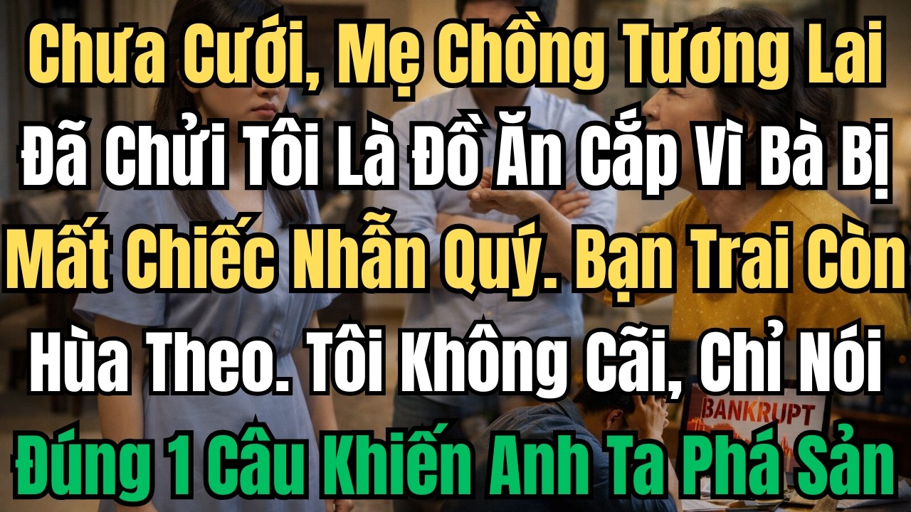 Chưa Cưới, Mẹ Chồng Tương Lai Đã Chửi Tôi Là Đồ Ăn Cắp Vì Bà Bị Mất Chiếc Nhẫn Gia Truyền. Bạn Trai