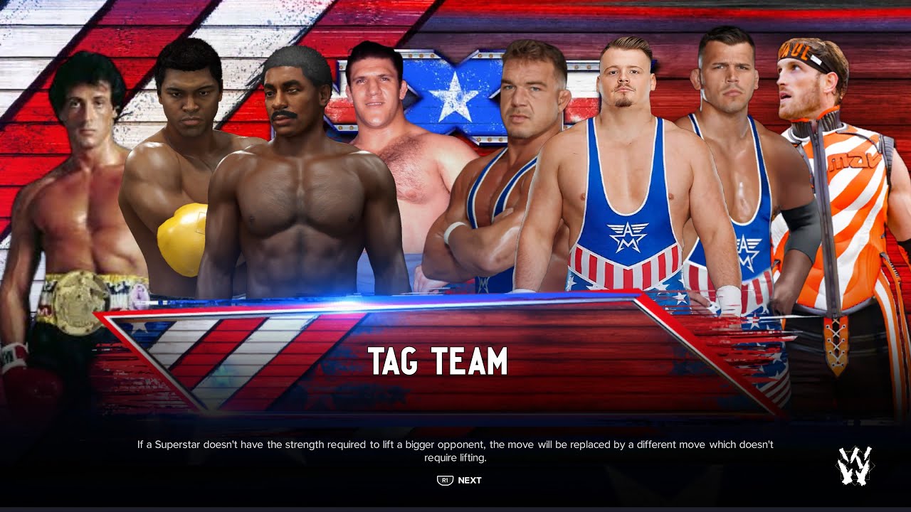 [WWE 2K24] ✌🏻 Team Rocky ✌🏻 & Bruno Sammartino vs. American Made & Logan Paul