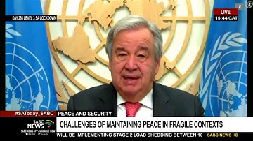 UN holds a virtual debate on peace and security