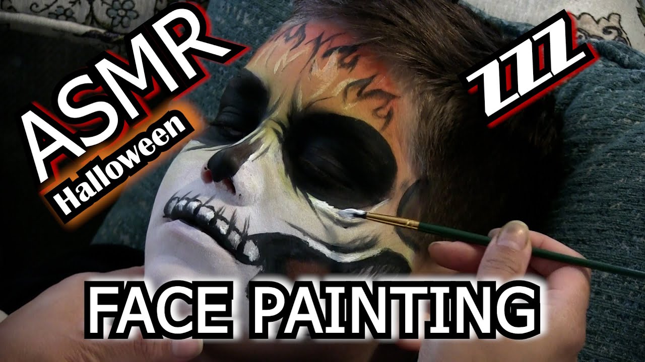 [ ASMR ] Face Paint on a sleepy skeleton.