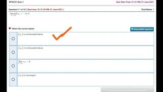 MTH 621 Quiz 1 Solution Spring 2021| Education World