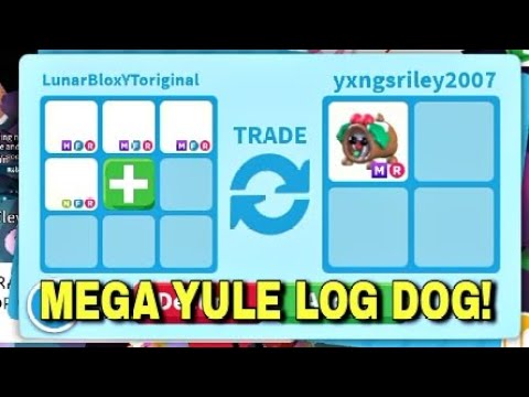 😱🌳Omg! They Offered Me A Mega Yule Log Dog! How So Fast!? Adopt Me  Trading #Adoptmetrades #Youtube - Youtube