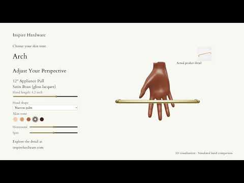 Video preview: Arch, Satin Brass (gloss lacquer) / 12"
