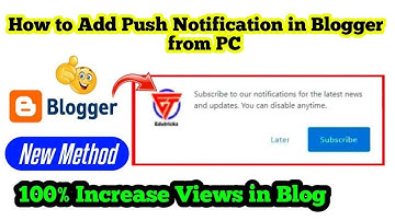 how to add push notification in blogger in pc 2023