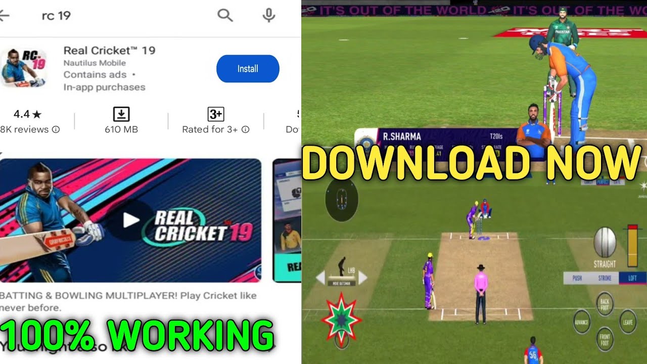 Real Cricket 19 Game Download Now ! How To Download Real Cricket 19 Full Details