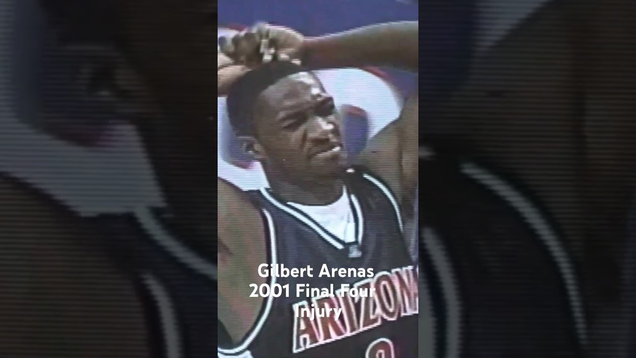 Gilbert Arenas Injury vs Michigan State 2001 Final Four 