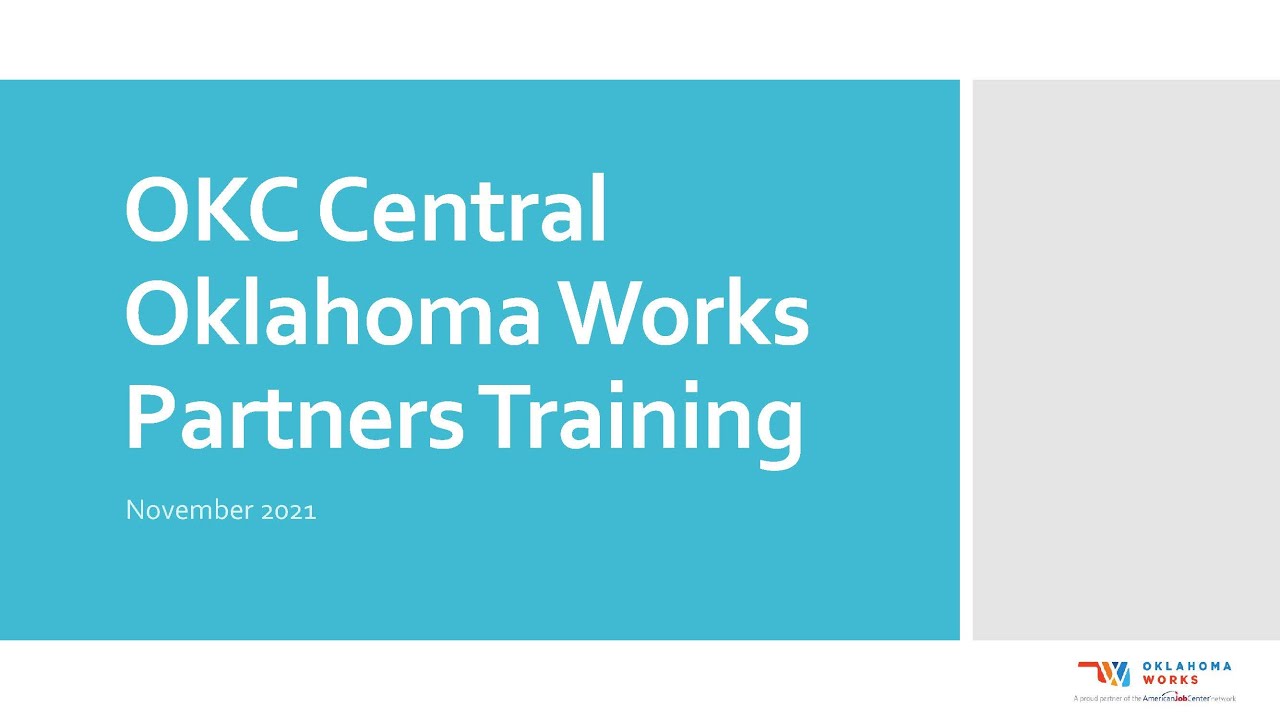 OKC Central Oklahoma Works (AJC) Partners onsite training 11/2021