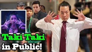 'TAKI TAKI' Dance in PUBLIC!!  - Ozuna Cardi B Selena Gomez DJ Snake