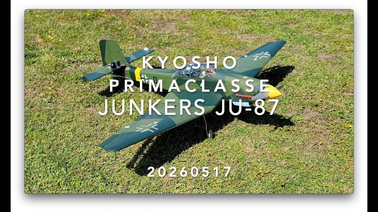 ユンカース 爆撃機 ラジコン エンジン・プロペラなし KYOSHO PRIMACLASSE JUNKERS JU-87 20260517 - YouTube