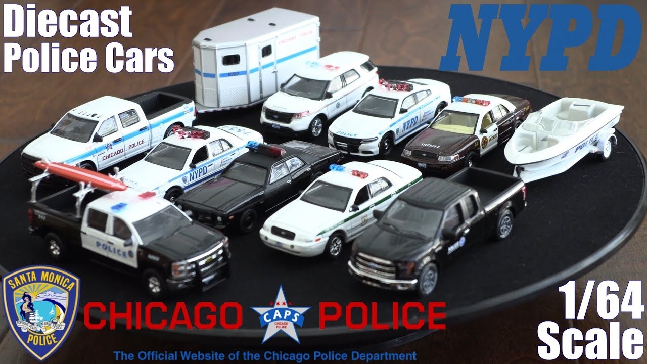 Diecast Police Car Collection. 1/64 
