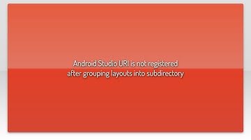Android Studio URI is not registered after grouping layouts into subdirectory